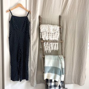 NWOT old navy black polka dot jumpsuit with pockets size Medium
